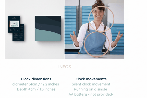 Dark Blue Tide Clock - Distinctly Living