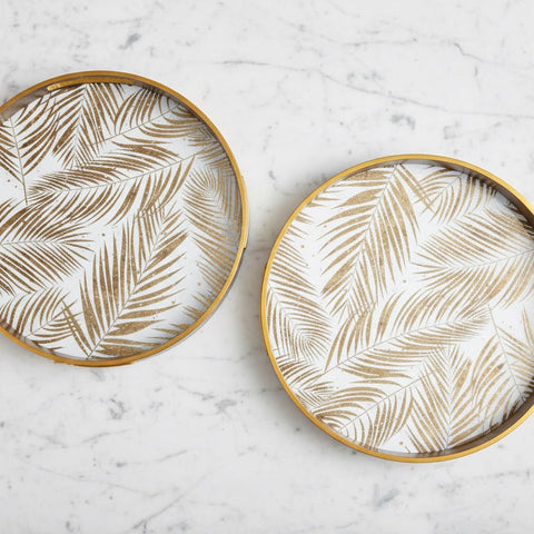Dark Gold Tropical Tree Serving Tray - Medium or Large - Distinctly Living