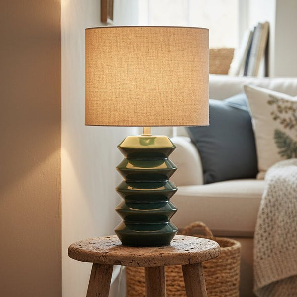 Dark Green Emerald Lamp - Distinctly Living
