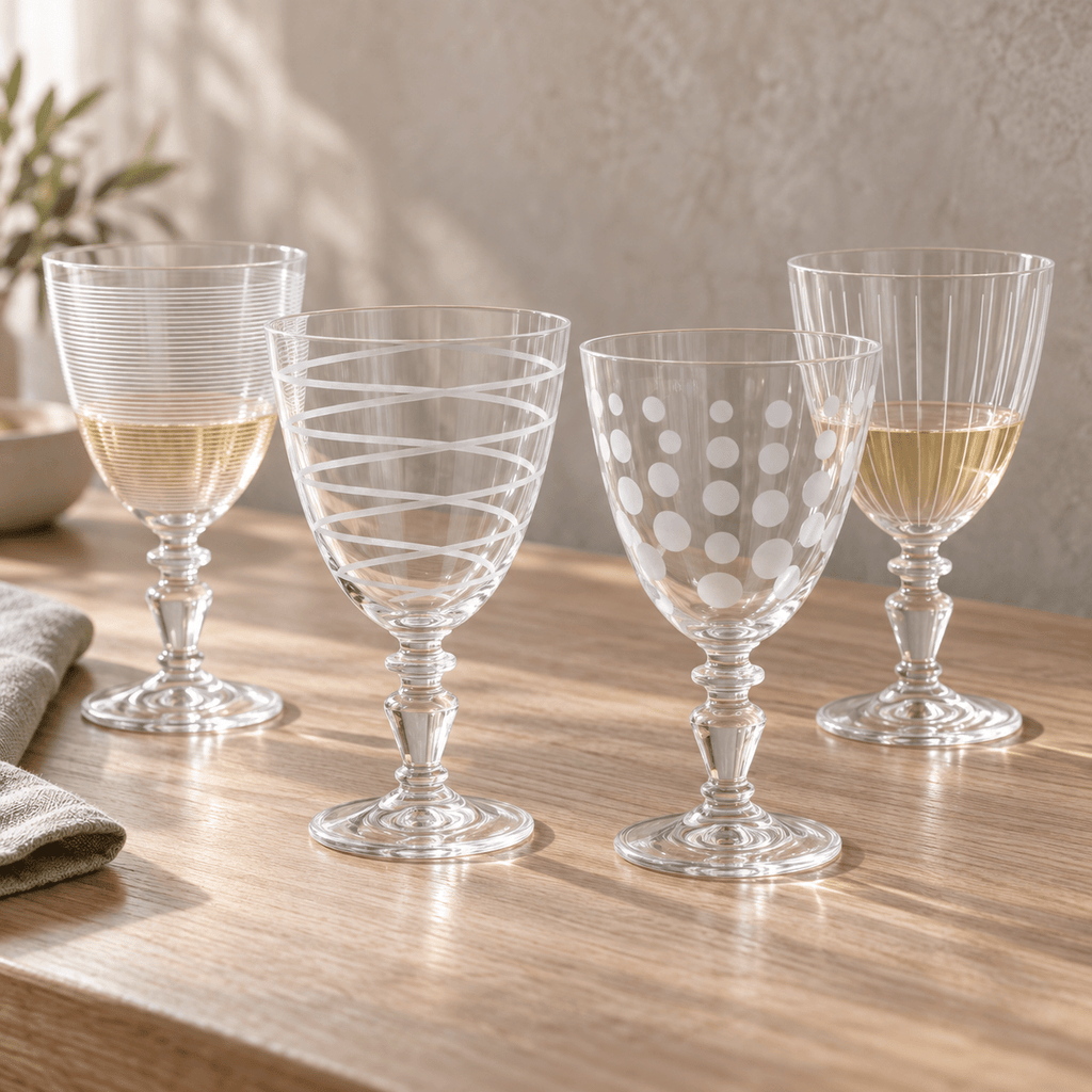 Deco Wine Goblets - Set of 4 - Distinctly Living