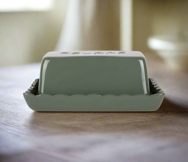 Deep Green French Style Butter Dish - Distinctly Living