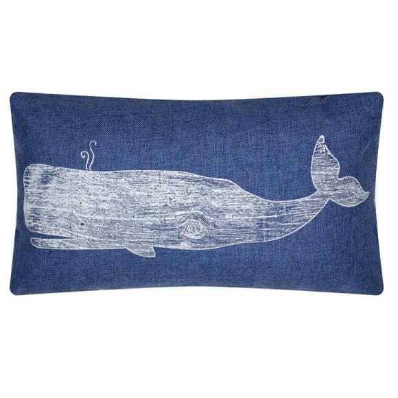 Denim Blue Cushion With Whale - Distinctly Living