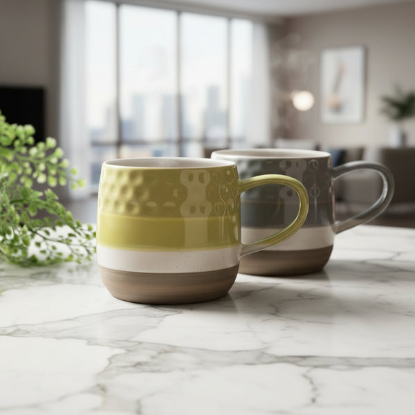 Dimple Stoneware Mug - Green - Distinctly Living