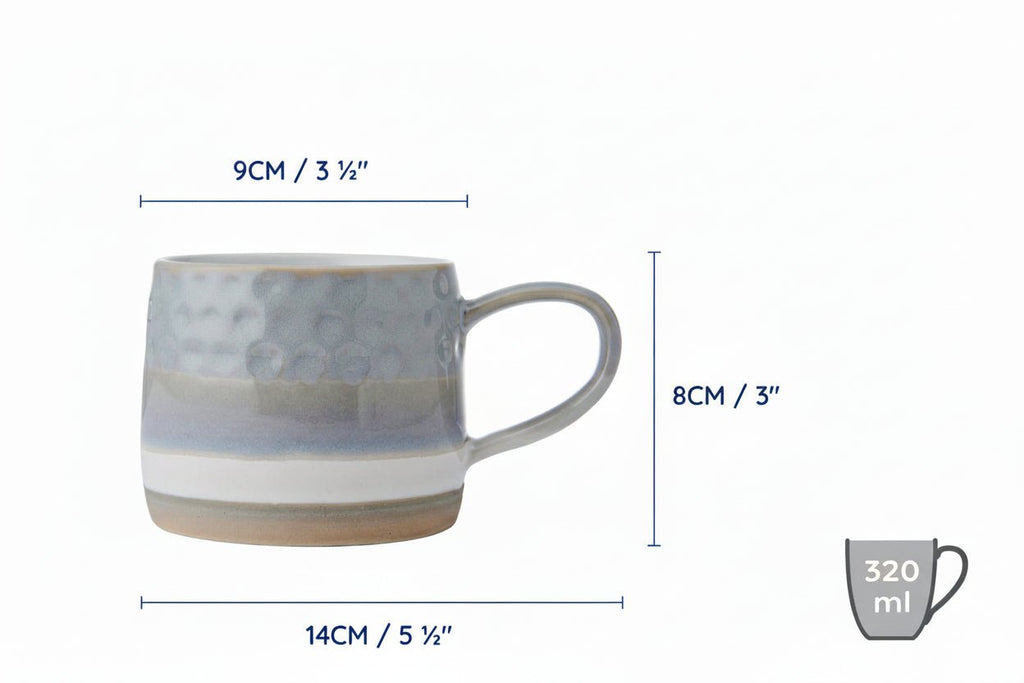 Dimple Stoneware Mug - Grey - Distinctly Living