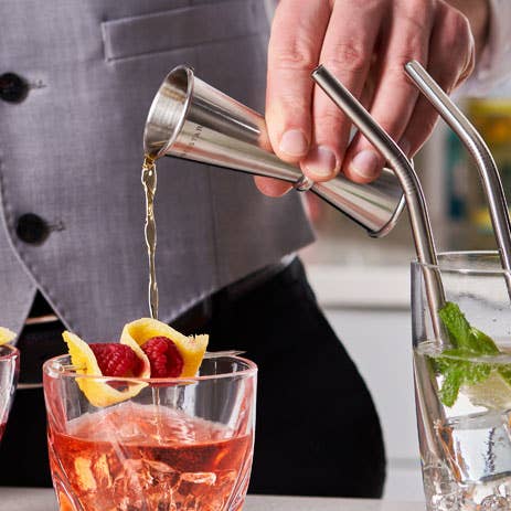 Double Jigger Stainless Spirit Measure 25ml/50ml - Silver - Distinctly Living