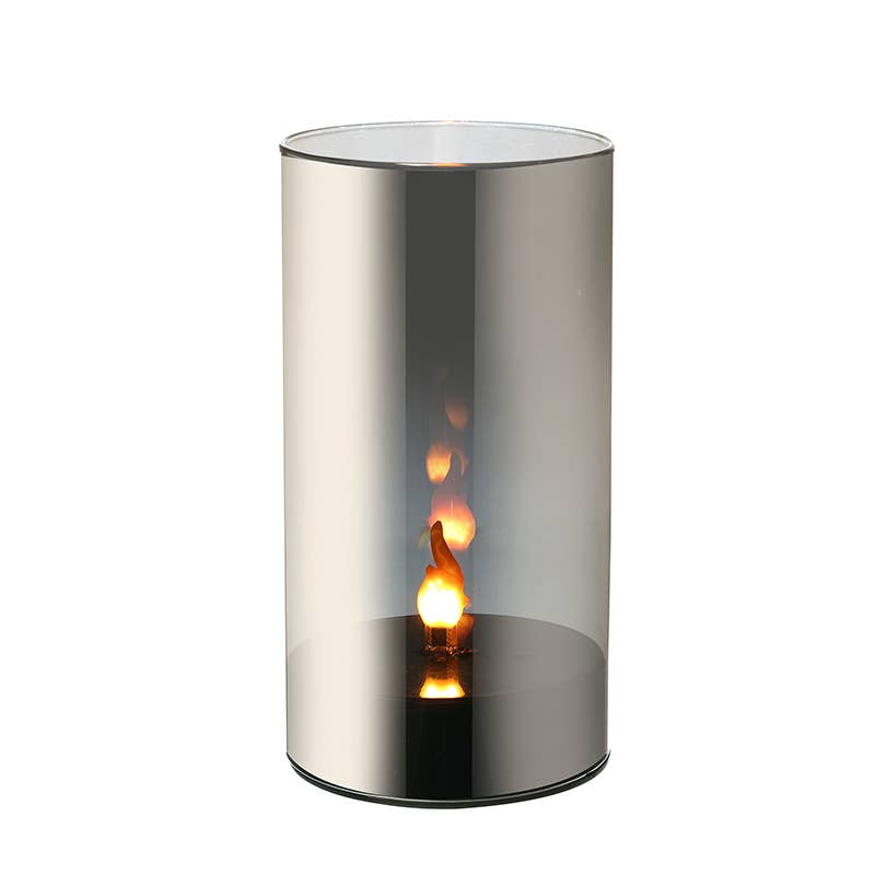 Ember Glow Smokey Grey LED Candle – Small - Distinctly Living