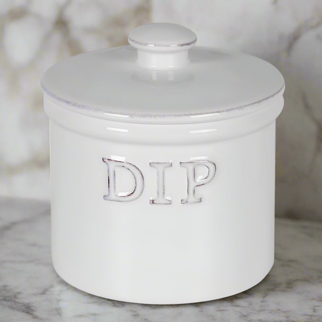 Embossed China Dip Jar - Distinctly Living