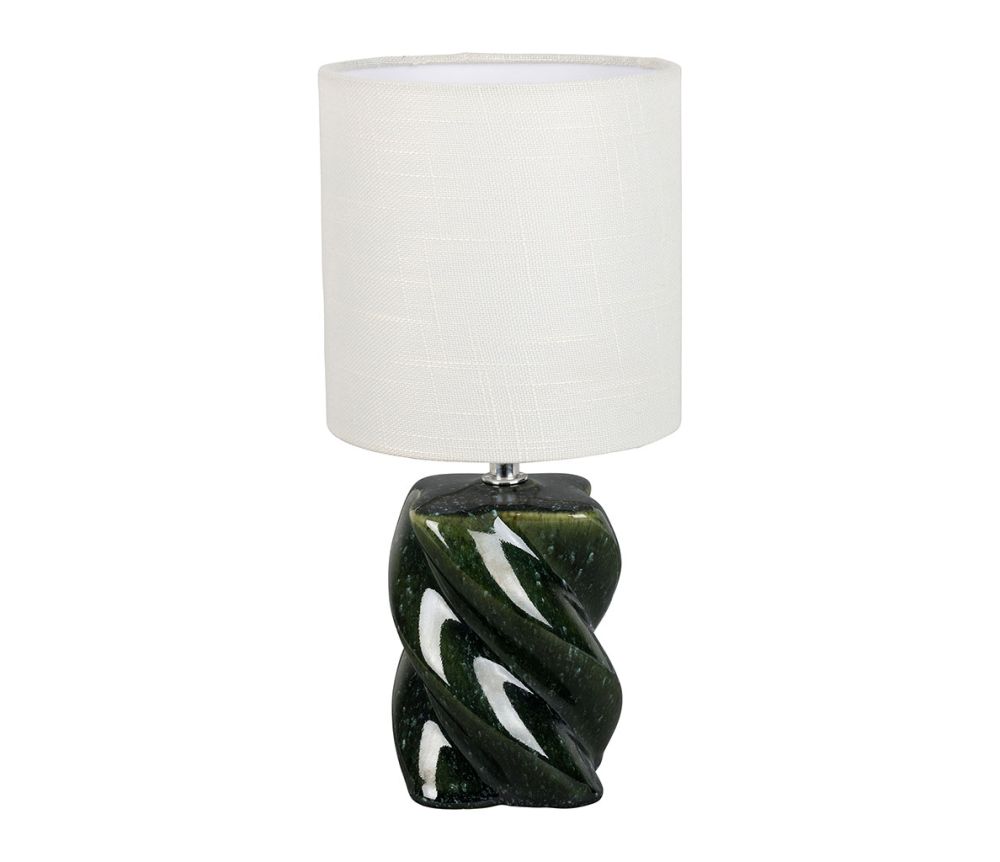 Emerald Twist Ceramic Lamp - Distinctly Living