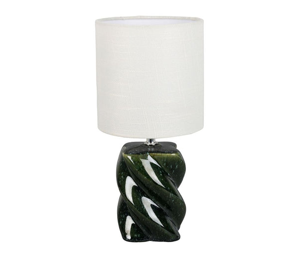 Emerald Twist Ceramic Lamp - Distinctly Living