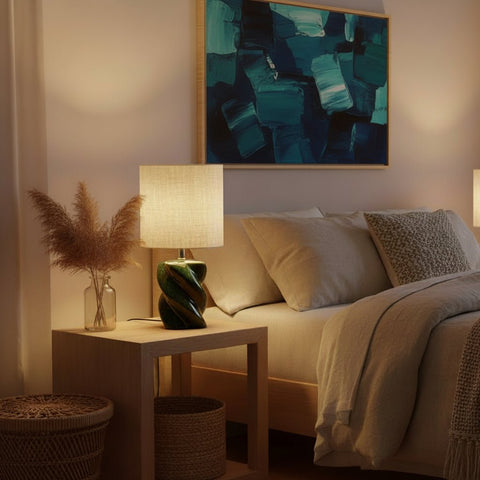 Emerald Twist Ceramic Lamp - Distinctly Living