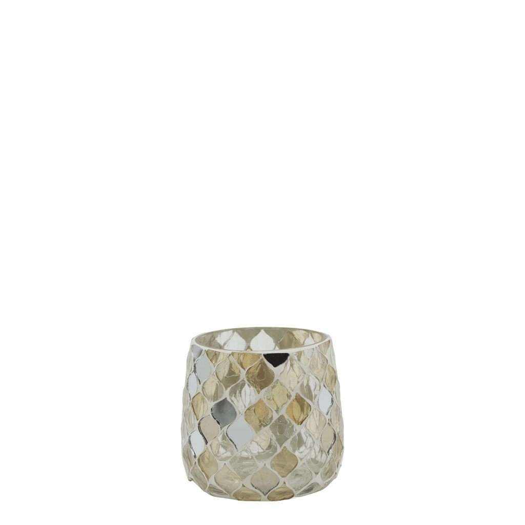Estelle Champagne Mosaic Tealight Holder - Distinctly Living