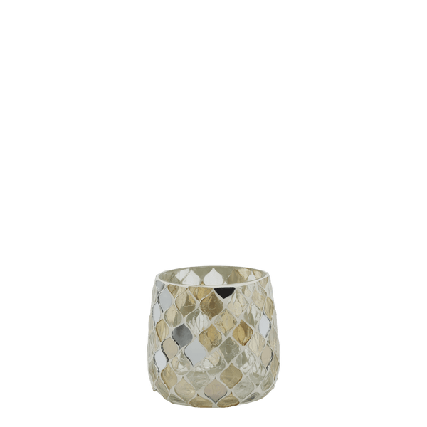 Estelle Champagne Mosaic Tealight Holder - Distinctly Living