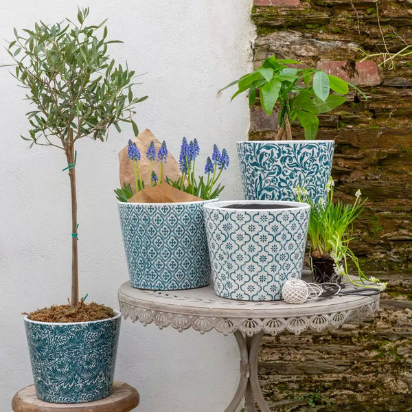 Extra Large Plant Pots - Teal Designs - Distinctly Living
