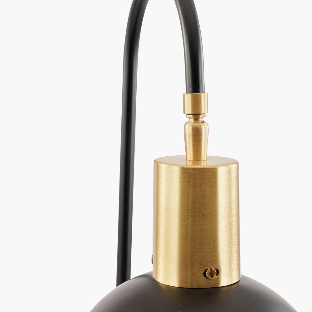 Fabriano Matt Black Domed Task Table Lamp - Distinctly Living