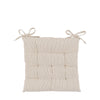 Fairford Woven Stripe Seatpad Cream 400x400mm - Distinctly Living