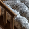 Fairford Woven Stripe Seatpad Cream 400x400mm - Distinctly Living