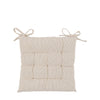 Fairford Woven Stripe Seatpad Cream 400x400mm - Distinctly Living