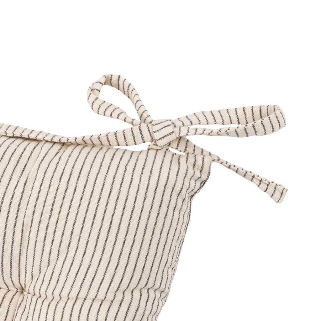 Fairford Woven Stripe Seatpad Cream 400x400mm - Distinctly Living