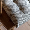 Fairford Woven Stripe Seatpad Cream 400x400mm - Distinctly Living