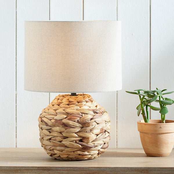 Fidenza Natural Plaited Water Hyacinth Table Lamp - Distinctly Living