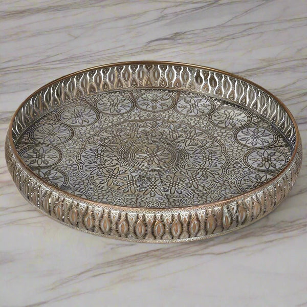 Filigree Metal Tray - Distinctly Living