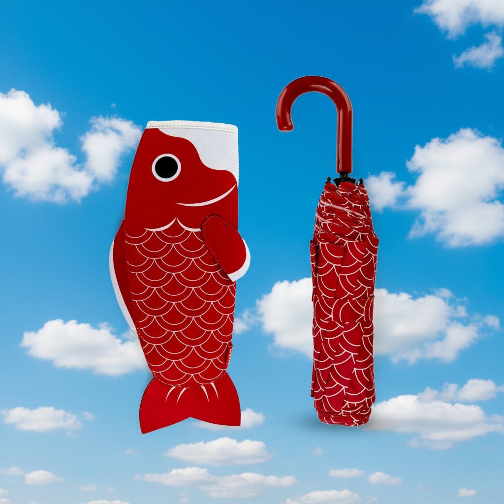 Fish Umbrella - Red or Blue - Distinctly Living