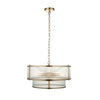 Flutted Brass Round Pendant - Distinctly Living