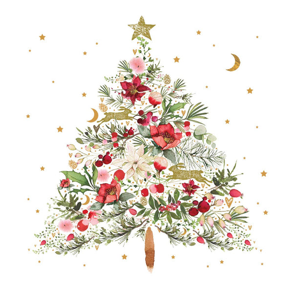 Foliage Xmas Tree Napkin - Pack of 20 - Distinctly Living