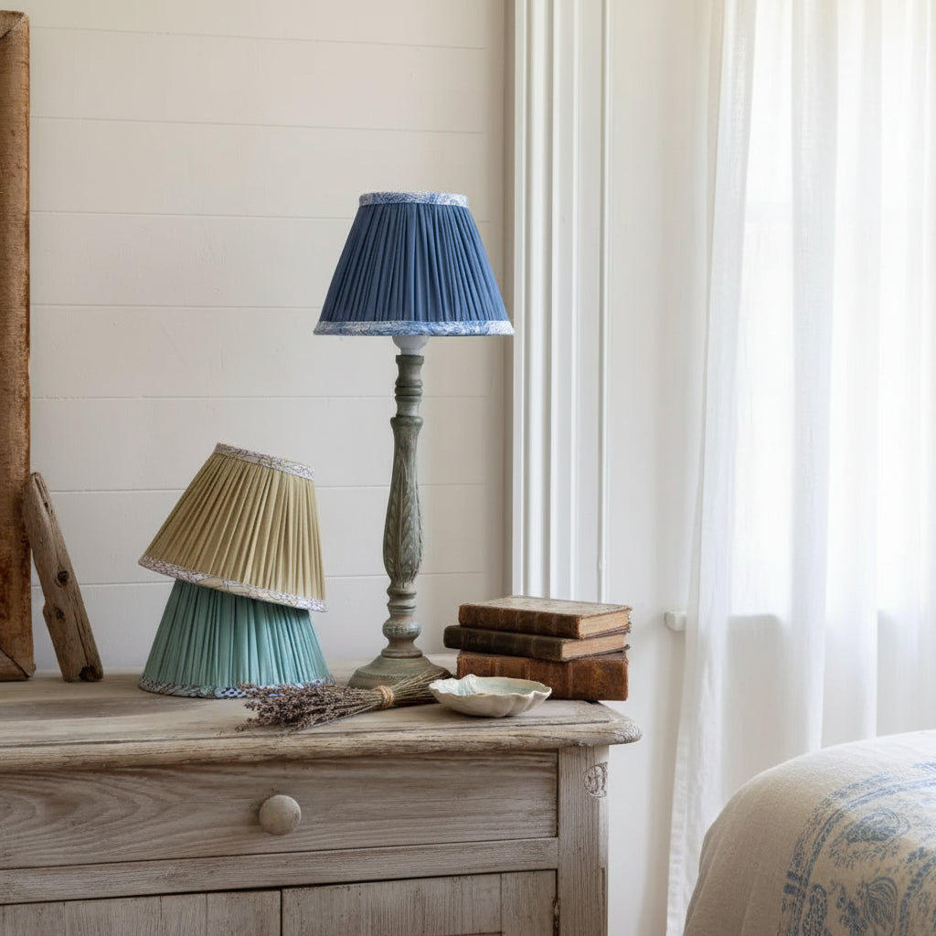 Francis Table Lamp and Blue Shade - Distinctly Living