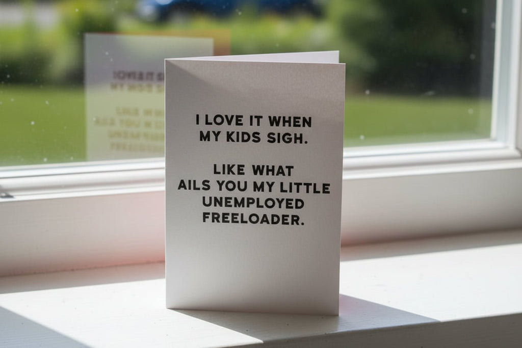 Freeloader Greetings Card - Distinctly Living