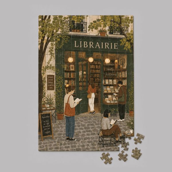 French Bookshop Mini Wooden Jigsaw Puzzle - Distinctly Living