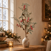 Frosted Red Berry Spray – 78cm - Distinctly Living