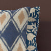 Geometric Blue Ikat Cushion - Distinctly Living