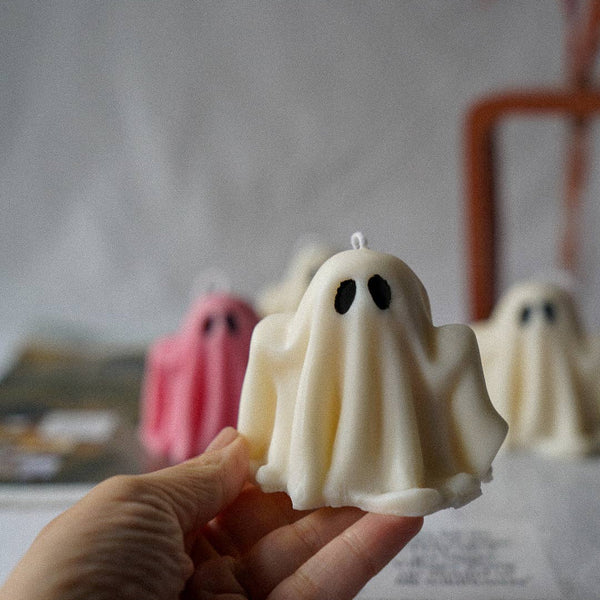 Ghost Candle, Halloween Home Decoration, Autumn Table Decor - Distinctly Living