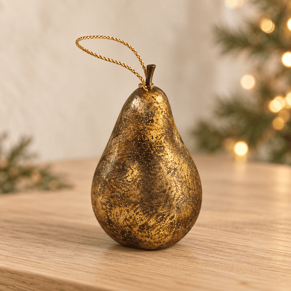 Gilded Orchard Pear Decoration - Distinctly Living
