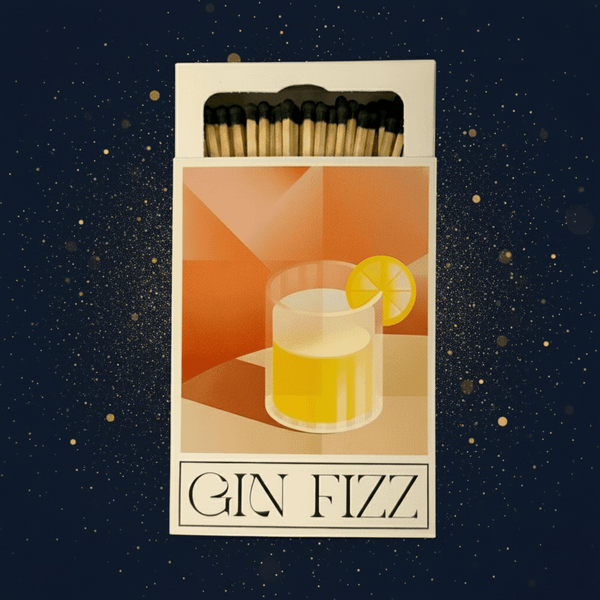 Gin Fizz Cocktail Matches - Distinctly Living