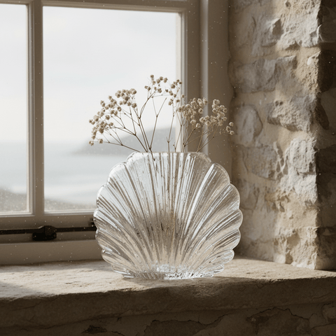 Glass Shell Vase - Distinctly Living