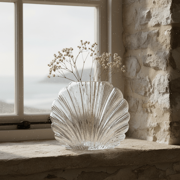 Glass Shell Vase - Distinctly Living