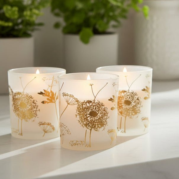 Gold Flower Votive - Distinctly Living