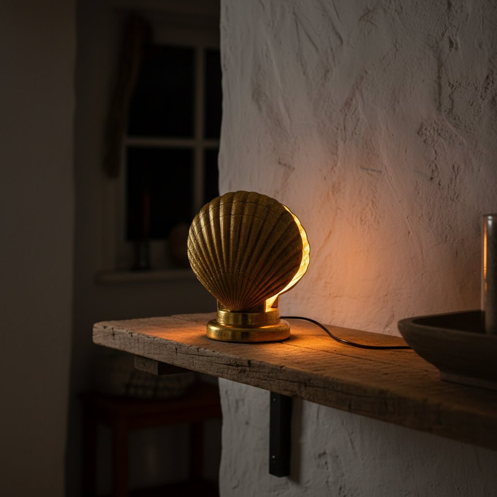 Gold Shell Table Lamp - Distinctly Living