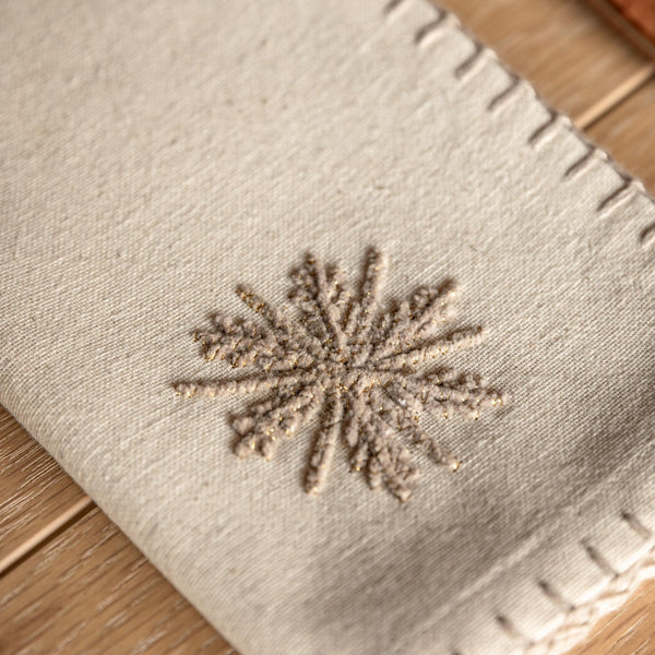 Gold Snowflake Napkins - Set of 4 - Distinctly Living