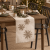 Gold Snowflake Table Runner 36x180cm - Distinctly Living