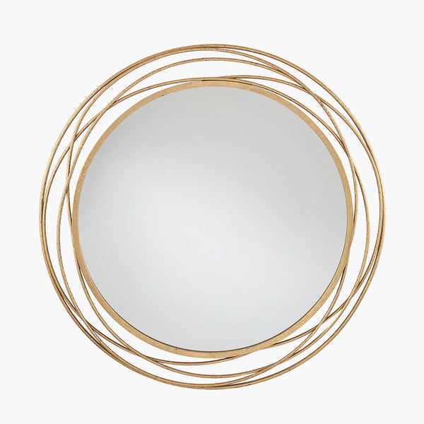 Gold Swirl Circular Mirror - Distinctly Living