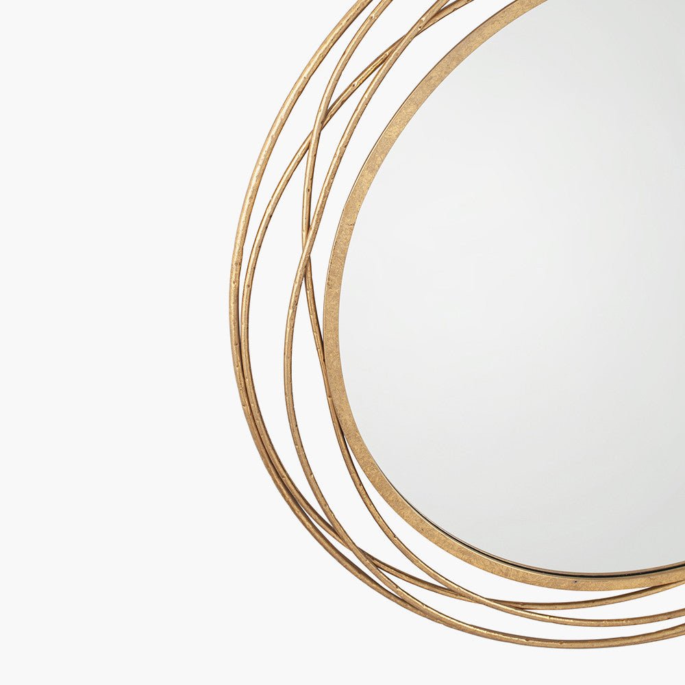Gold Swirl Circular Mirror - Distinctly Living