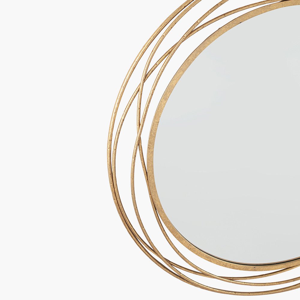 Gold Swirl Circular Mirror - Distinctly Living