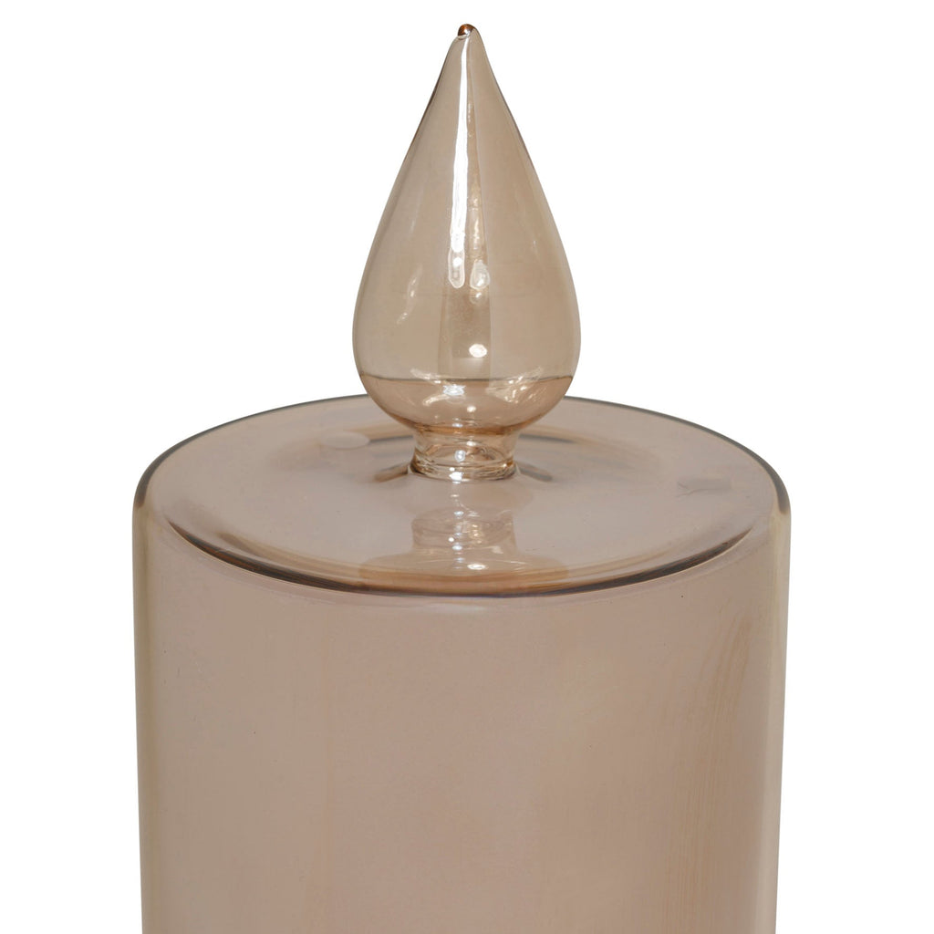Golden Ember LED Glass Candle - Large 25cm - Distinctly Living