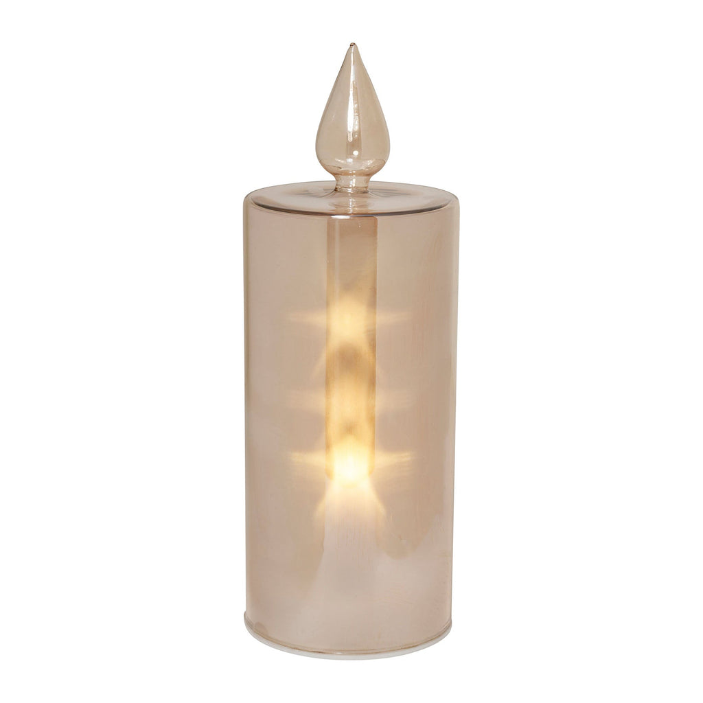 Golden Ember LED Glass Candle - Large 25cm - Distinctly Living