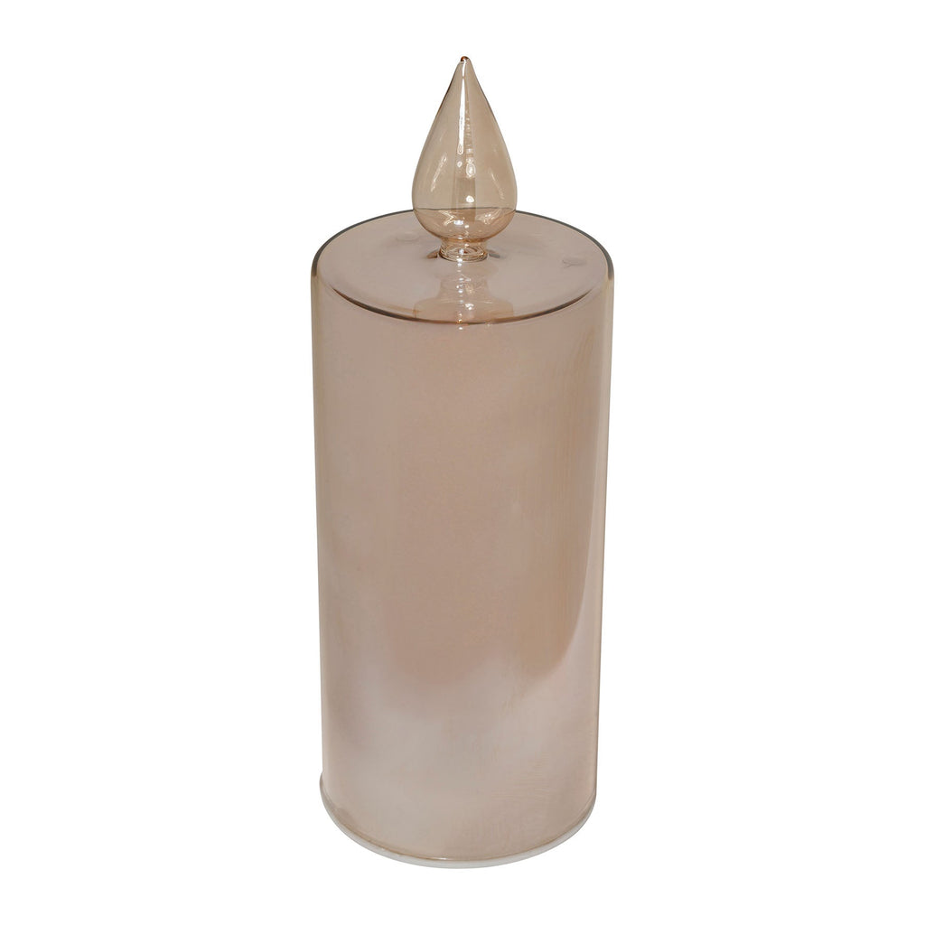 Golden Ember LED Glass Candle - Large 25cm - Distinctly Living