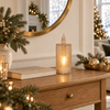 Golden Ember LED Glass Candle - Small 20cm - Distinctly Living
