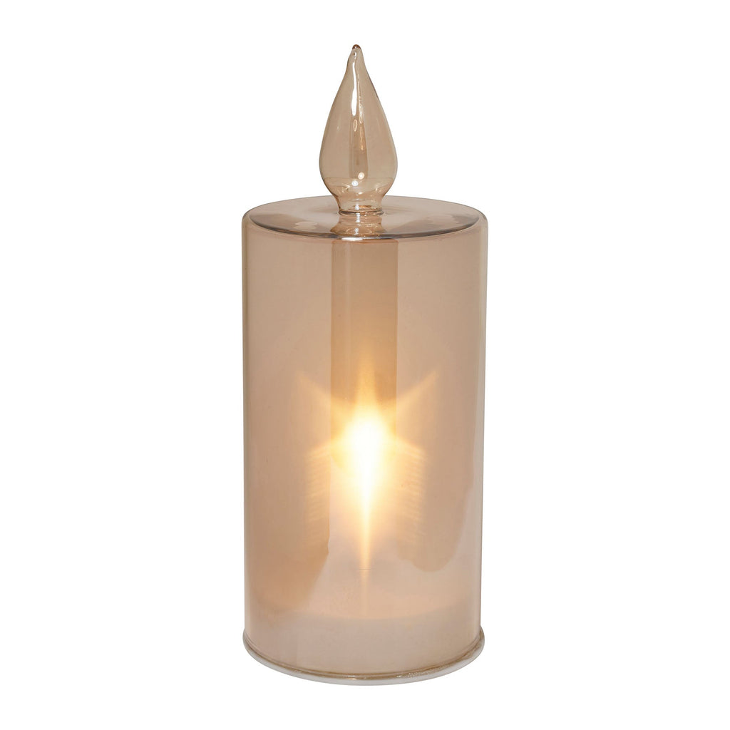 Golden Ember LED Glass Candle - Small 20cm - Distinctly Living